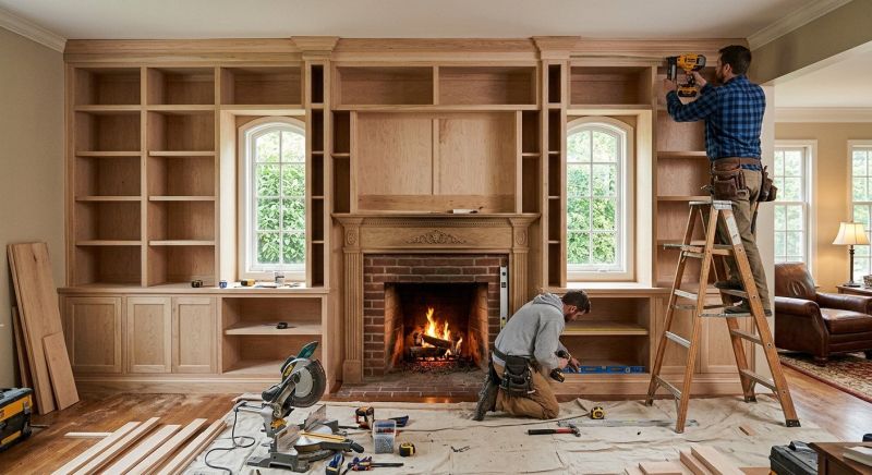 Custom Bookcase Installation in Greensboro, NC